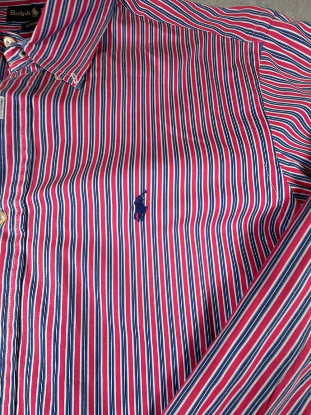 Ralph Lauren Custom Fit Striped Button Down Shirt Size 17 XL - Picture 2 of 9
